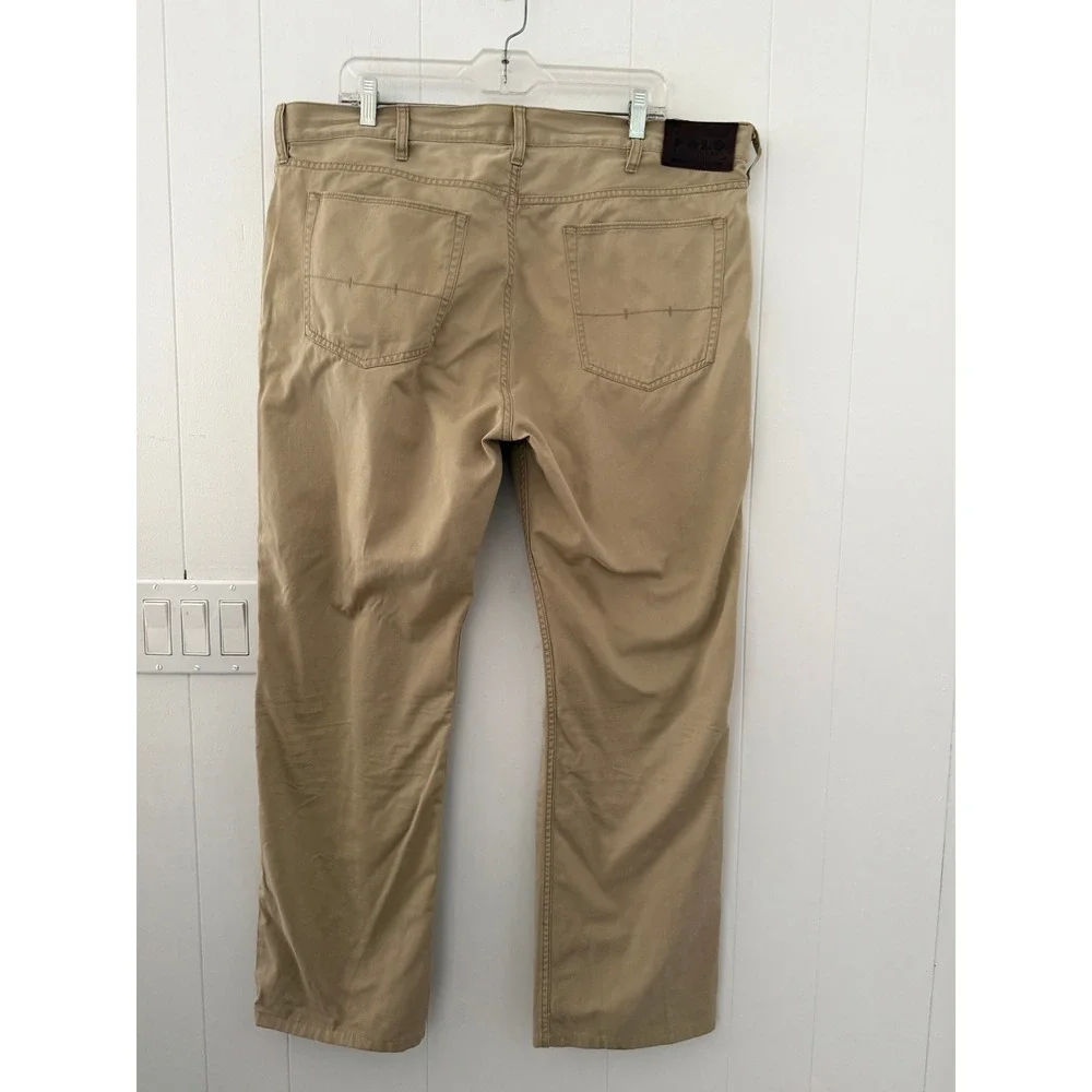 Polo Ralph Lauren Mens Khaki Chino Pants 40x32 Cotton Twill Straight Leg Tan